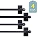 H.VERSAILTEX 4 PACK Magnetic Curtain Rods for Metal Doors Multi-Use Adjustable Rods Tool Free for Iron and Steel Place 1/2