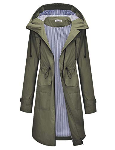 army green rain jacket