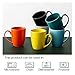 DOWAN Coffee Mugs Set of 6 Tea Cups 14 Ounces Large Handle Mugs for Cocoa, Tea, Women, Men (New Porcelain)