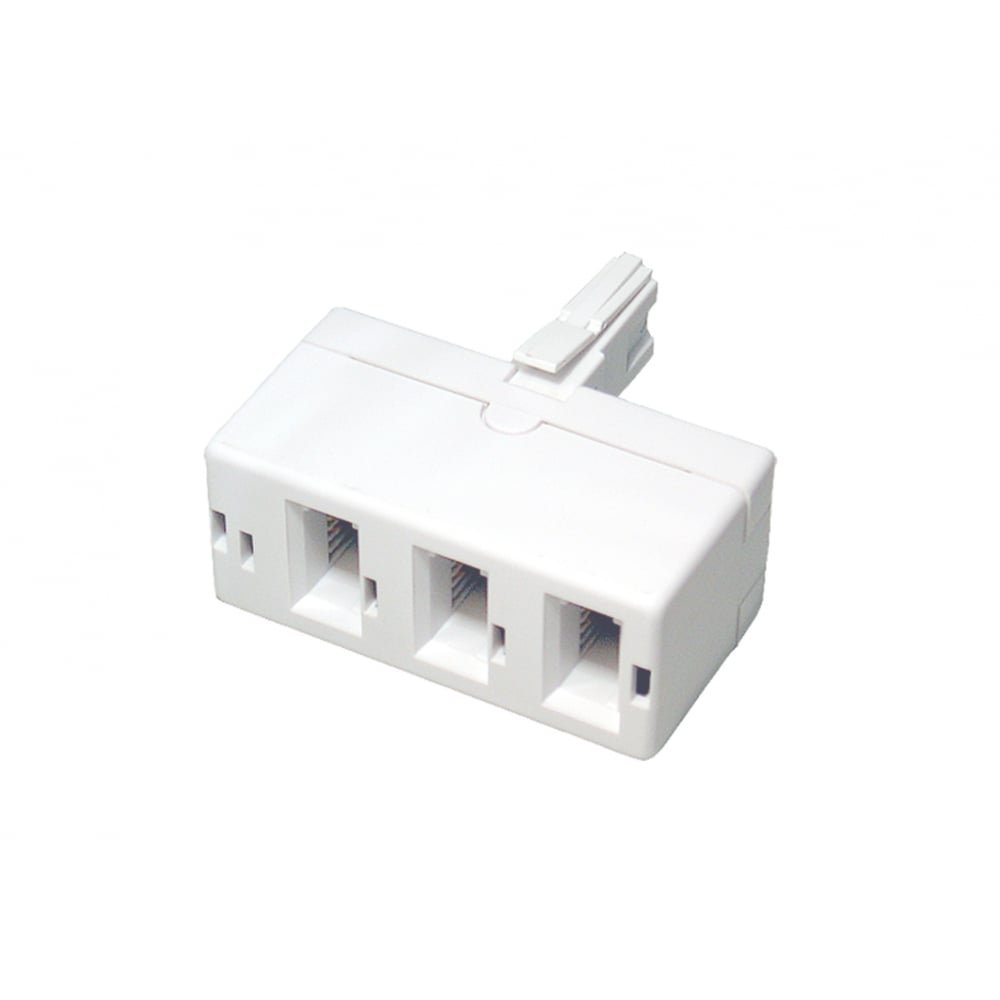 RGB Networks Ltd BT Telephone line splitter Triple 3 way Parallel Block FAX Modem (3 way phone splitter)