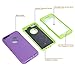 Lordther 5.5-Inch Armor Defender ShieldOn Series Synthetic Rubber TPU Case Cover with Screen Protector for iPhone 6s Plus, iPhone 6 Plus (Purple Green)