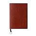 PU Leather Notebook,izBuy Lined Memo Retro Journal Vintage Diary Paint Edge Ribbon Marker for Men/Women Daily Use Gift,About A5 Size,240 Lined Beige Pages,Yellowbrown(208-25)