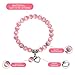 Back to School Gifts - First Day of School Mommy & Me Bracelets with Poem Card - Mother Daughter Matching Heart Bracelets Set for 2 - Anxiety Seperation Present Preschool Kindergarten