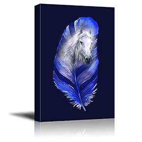 Feather Painting Wall Bedroom Living House