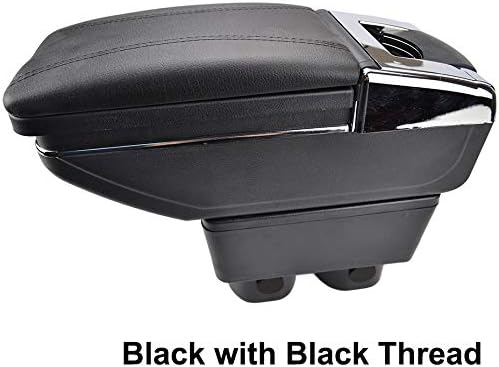 Klhzbm Center Centre Console Storage Box, for Nissan Versa, for Tiida, for Latio 2007-2011 Arm Rest Rotatable Armrest 2008 2009 2010