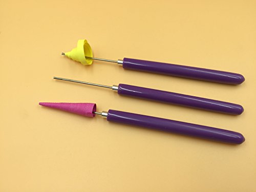 ODETOJOY 2 Quilling Slotted Tools+1 Awl+1 Quilling Curling Coach Best Starter Quilling Paper Pen Set
