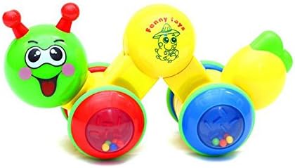 Press and Go Inchworm Baby and Toddle push pull activity Beilekang Toys,Green