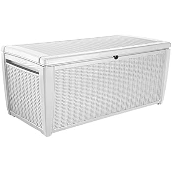 Amazon.com : Keter Rockwood Jumbo 150 GL / 570 L White Outdoor Deck