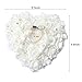 15x13cm Wedding Ring Pillow White Romantic Flower Girl Baskets Rose Wedding Ring Box Rose Heart Favors Wedding Ring Pillow with Elegant Satin Flora Jewelry Case Wedding Accessories