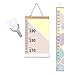 bingolar Kids Growth Chart, Children Height Chart Growth Wall Chart Height Wall Chart Art Hanging Rulers for Kids Bedroom Nursery Wall Decor Removable Height and Growth Chart(Pink 20cm x 200cm)