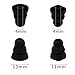 ALXCD Triple Flange Ear Tips, 6 Pairs (S/L) Size Triple Three Flange Noise Isolate Silicone Replacementl Cushion Ear Bud Tips with 4mm Connector Hole, Fit for Most In Ear Earphone (Black)[Small/Large]