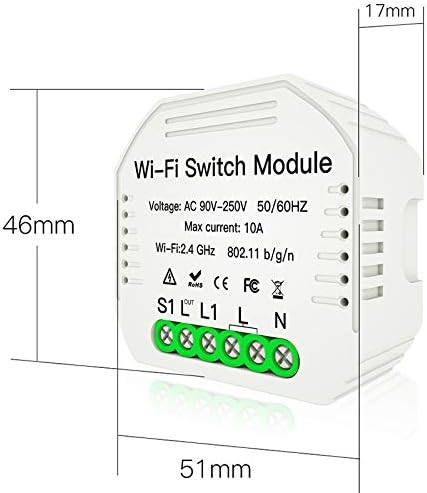 Tamkyo Wifi Smart Light Switch Diy Breaker Module Smart LifeTuya APP Control Remoto Funciona con Alexa Echo Home 12 Way