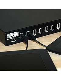 Tripp Lite 16 port USB Sync de Carga Hub Station Tablet Smartphone iPad iPhone Rackmount TAA (U280   016 rm), Negro