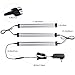 LEDGLE LED Under Cabinet Lighting 3 Panel Kit 12W Total 12 V DC 950lm 3000K Warm White 30W Fluorescent Tube Equivalent All Accessories Included 12in Under Counter Kitchen Lights Closet Light