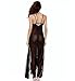 Eternatastic Women's Lace Mesh Leopard Nightgown Long Skirt Blue M Size