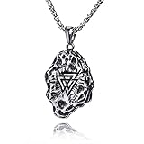 Stainless Steel Meteorite Pendant Necklace with