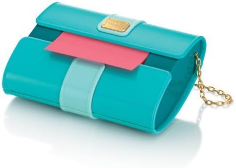 Post-it Pop-up Notes Dispenser for 3 x 3-Inch Notes, Clutch Purse style Color: Aqua Office Supplies Store Online, ofice