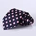 SetSense Men's Polka Dot Jacquard Woven Tie Necktie Set 8.5 cm / 3.4 inches in Width Pink / Navy Blue