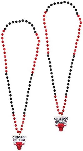 Official National Basketball Association Fan Shop Authentic NBA 2-pack Mardi-Gras Sport Party Beads (Chicago Bulls)