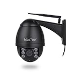 Wireless Camera, HooToo IP Camera HD 960P Surveillance/Security Indoor/Outdoor Camera Pan/Tilt/Zoom Wifi P2P plug/play for PC Mac Smart Phone IR Night Vision Waterproof Metal Shell Black