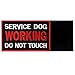 Service Dog Working Do Not Touch Vests/Harnesses Emblem Embroidered Fastener Hook & Loop Patch