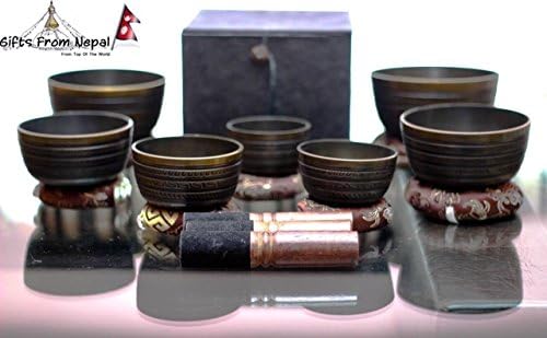 Singing buddhist meditation chakra bowl set - Tibetan singing bowl mallet - meditation set singing bowl yoga - buddhist meditation cushions