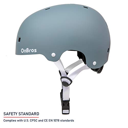 OnBros Scooter Helmet Skateboard Helmet Adult and Teenagers, Stylish Skate Helmet BMX Helmet Urban Bike Helmet Safe and… - Image 6