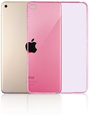 iPad Mini 4 Case,Veking Grip Flexible Soft Transparent TPU Rubber Back Cover for iPad Mini 4 Air Bounce Shockproof Technology-Hot Pink