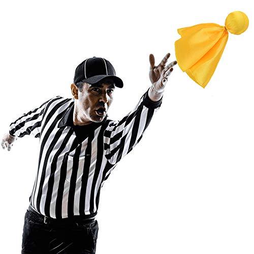 image for FEPITO Yellow Penalty Flag Football Flags Sports Tossing Flags Set for
