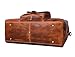 Leather Travel Duffle Bag | Gym Sports Bag Airplane Luggage Carry-On Bag | Gift for Father's Day By Aaron Leather Goods (Brown)