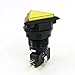 uxcell SPDT 5P Momentary Arcade Game Yellow Triangle Illuminated Push Button