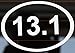 CMI NI302 13.1 Vinyl Sticker (White) | Half-Marathon Decal | Premium Quality Vinyl Decal