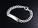 Custom Free Engraving- 8mm High Polished Surgical Steel Chain Medical Alert ID Bracelets for Women and Men (Steel Color/red Symbol, ***Custom engrave***)