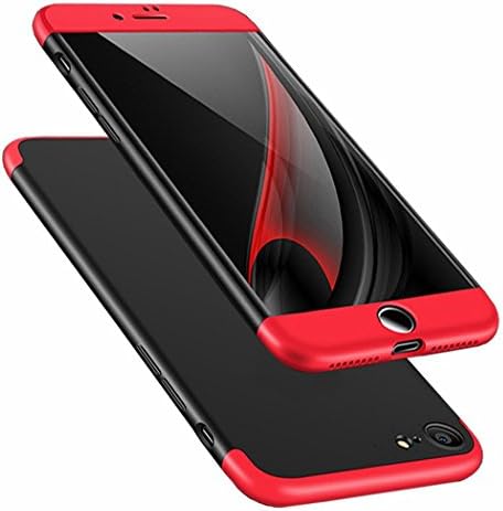 Samhe iPhone 6 Plus Case, 3 in 1 Ultra-Thin Hard Cover 360 Degree Protection for Apple iPhone 6 Plus (Red + Black)