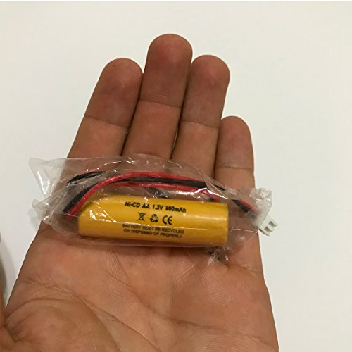 (5 pack) 1.2v 900mAh Exit Sign Emergency Light NiCad Battery Replacement Unitech AA900mAh OSA268 ELB CS01 Lithonia 1.2v AA 1000mah Ni-CD Battery EXR LED EL M6 WHITE connector