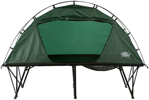 Elevated Off-Ground Tent Sleeping Shelter- Perfect For Year Around Camping- Hunters Fisherman Family- Portable Lightweight Durable Steel Frame Warm Dry- No Hard Wet Ground- Wheeled Storage Bag