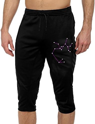 Jessicagf1990s Men's Horoscope Sagittarius Drawstring Waist Cropped Shorts