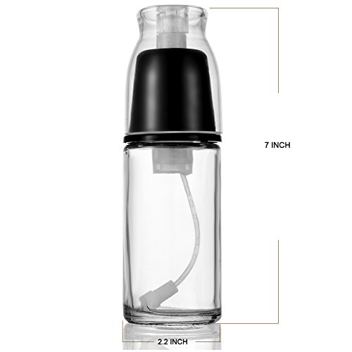 Refillable Olive Oil Mister, Hand Pump Cooking Sprayer, Glass Bottle