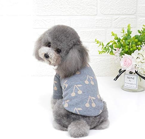 実りの秋 小型犬服 かわいい 春 さくらんぼう 子犬 猫 ドッグウェア ペット服 洋服 柔らかい 通気性 軽量 日焼き防ぐ 脱毛保護 お散歩 お出かけ 記念撮影 ペット用品 チワワ トイ プードルなど Cherrystates Com