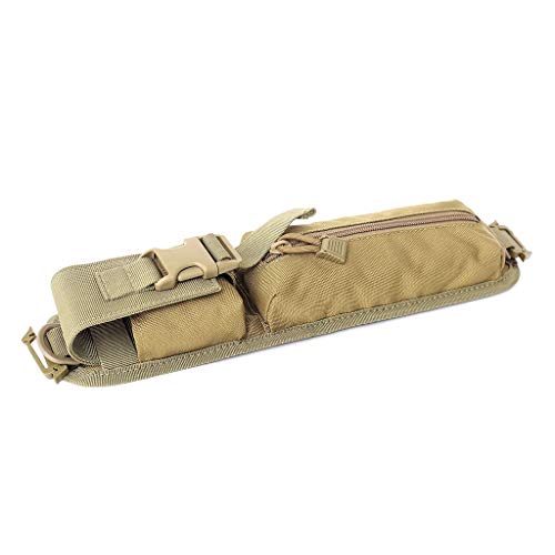 LIVIQILY Two Colors Tactical Molle Accessory Pouch Backpack Shoulder Strap Bag Hunting Tools Pouch (Tan) - Thumbnail 2
