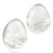 QGEM Clear Quartz Carved Thumb Worry Stone Healing Crystals Pocket Palm Stone W/Box