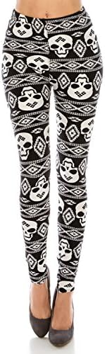 The Leggings Gallery Women's Printed Fashion Leggings Ultra Soft Solid & Patterned - Regular/Plus Sizes