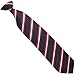 Necktie Emporium Men's Woven Navy & Red Stripe Clip-On Necktie