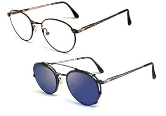 Revo 1602-001 Clip-On Designer Eyeglasses with Matching