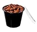 Crystal Ware Plastic Portion Cups with Lids, Condiment Cup, Jello Shot, Soufflé Portion, Sampling Cup (Black, 5.5oz 100 Cups/Lids)