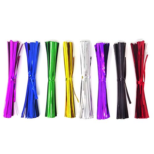 Honbay 800PCS Metallic Twist Ties Bread Bags Ties for Candy/Cookies/Gift Bags and Decoration