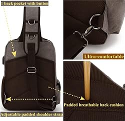 H HIKKER-LINK Anti-Theft Canvas Messenger Bag