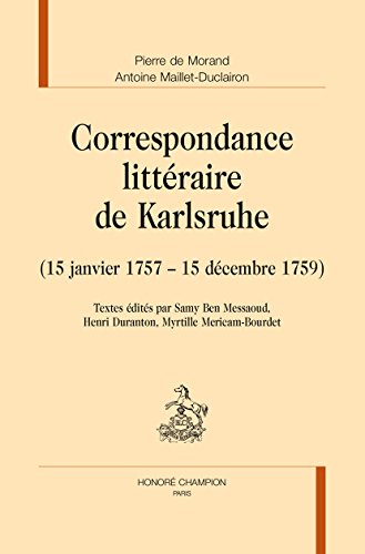 Correspondance littéraire de Karlsruhe