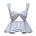 AOMEI Womens Summer Ruffles Crop Tank Tops with Bow Tie