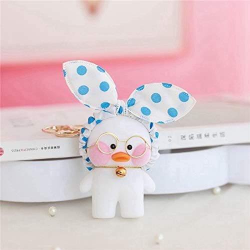 Korean World 1Pc 8Cm Lalafanfan Cute Keychain Toy I Cafe Mini Yellow Duck Action Figure Keyring Bags Decoration Toys for Children U Must Have Funny Gifts Girls Favourite Characters Toddler Superhero